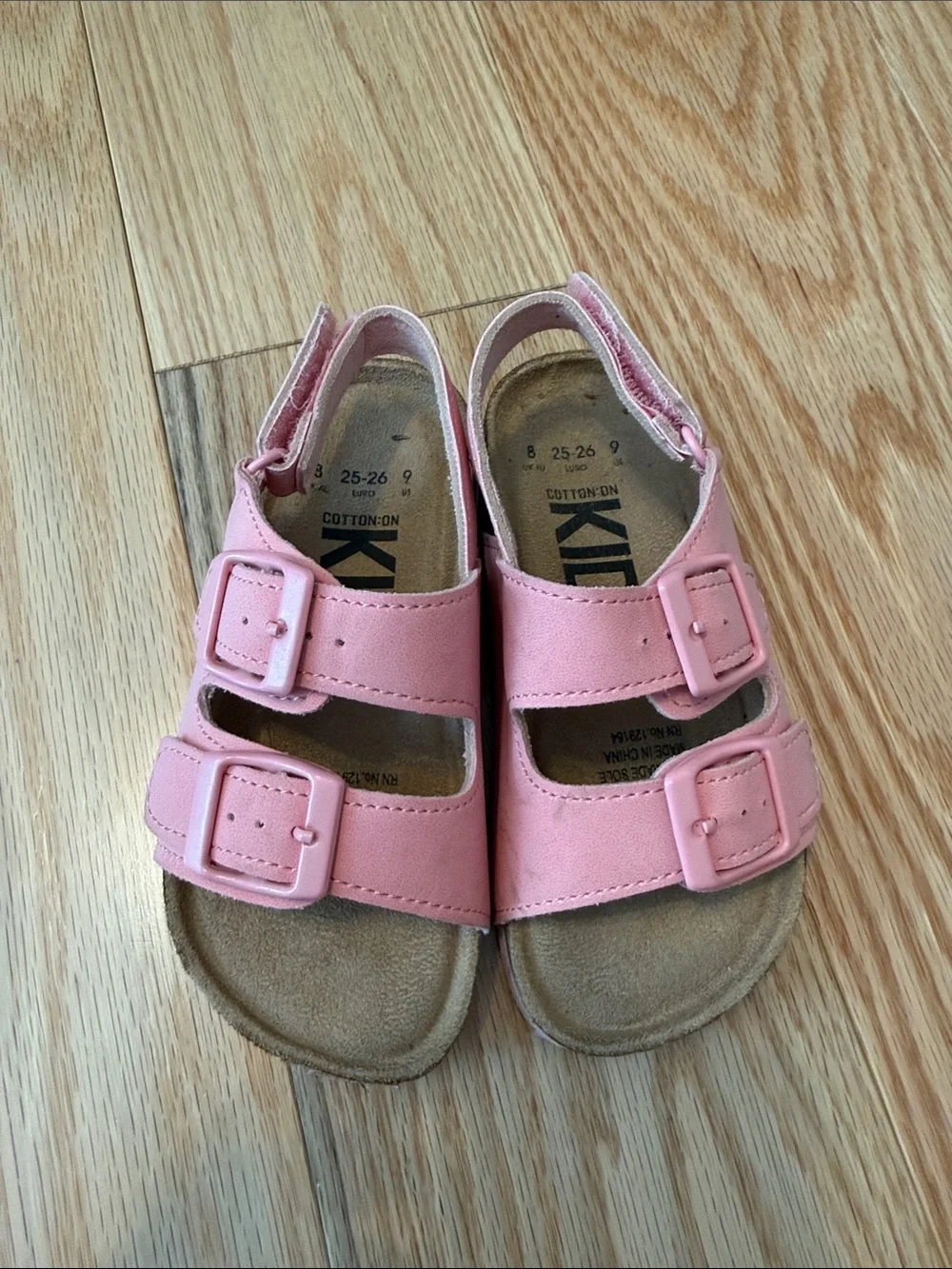 Cotton On Kids Light Pink Double-Buckle Sandals